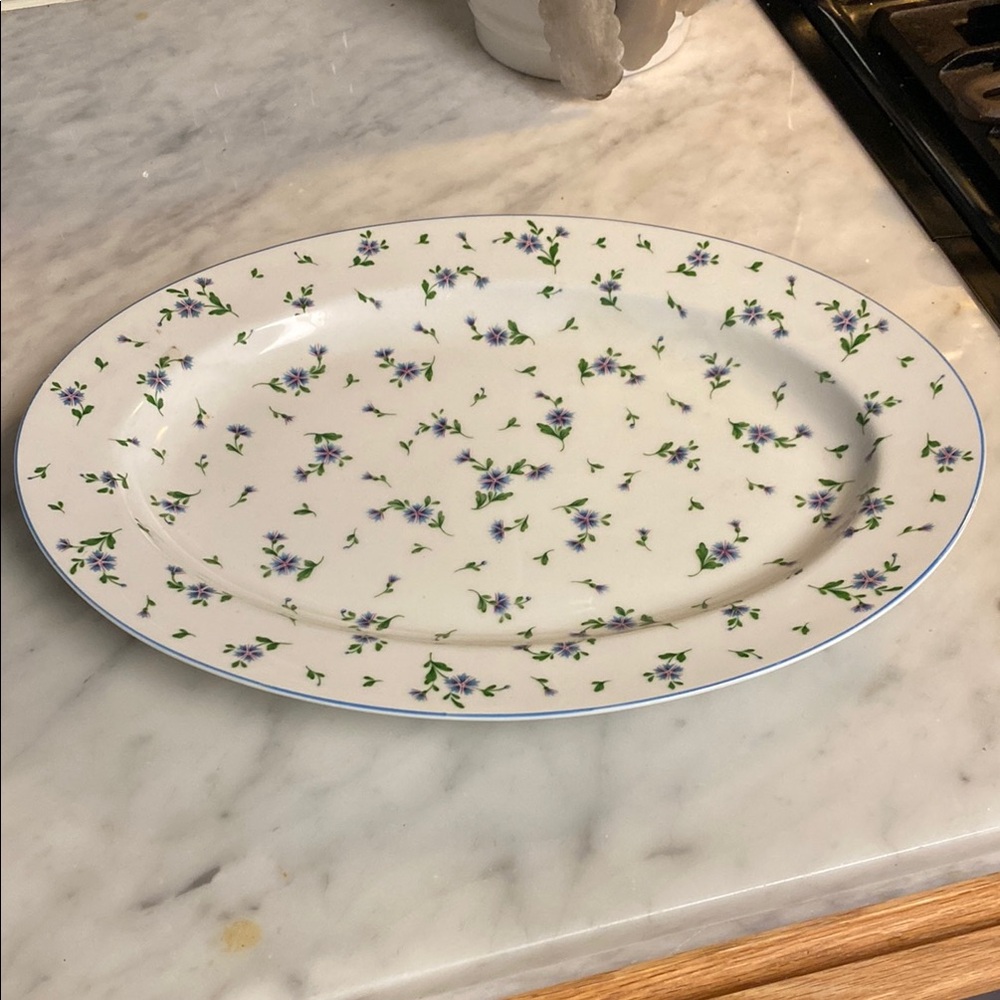 Mikasa White Floral Serveware Platter